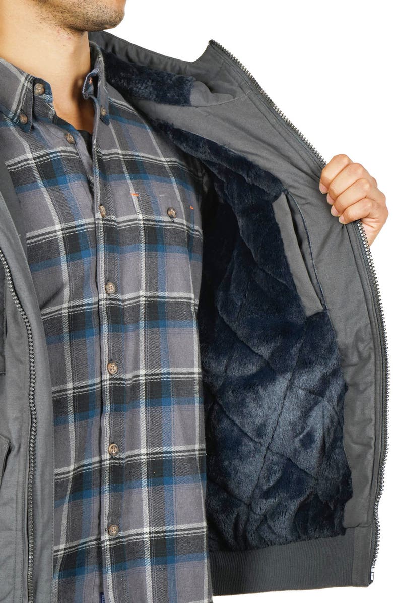 HAWKE & CO Cotton 4-Pocket Hooded Jacket, Alternate, color, Dark Ebony