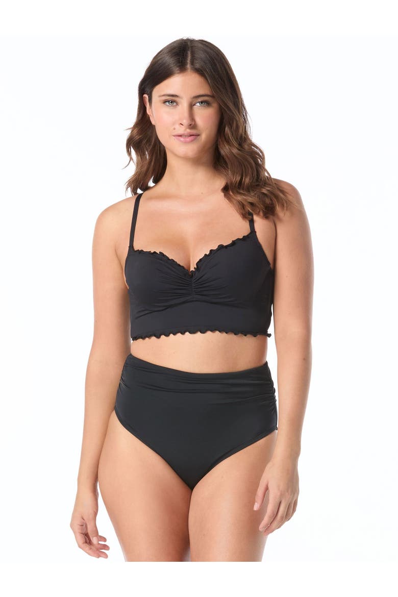 Lavish Crop Swim Top - DD-Cup, Main, color, Cast-Black