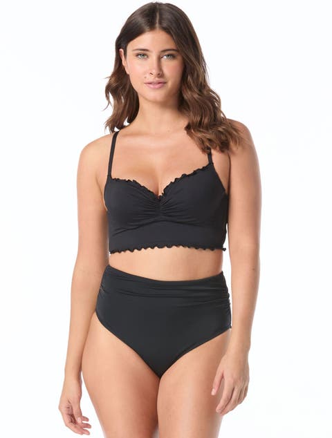 Lavish Crop Swim Top - DD-Cup