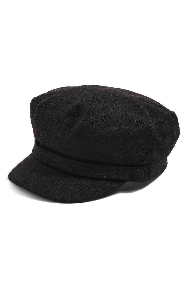 Topshop Baker Boy Cap, Alternate, color,