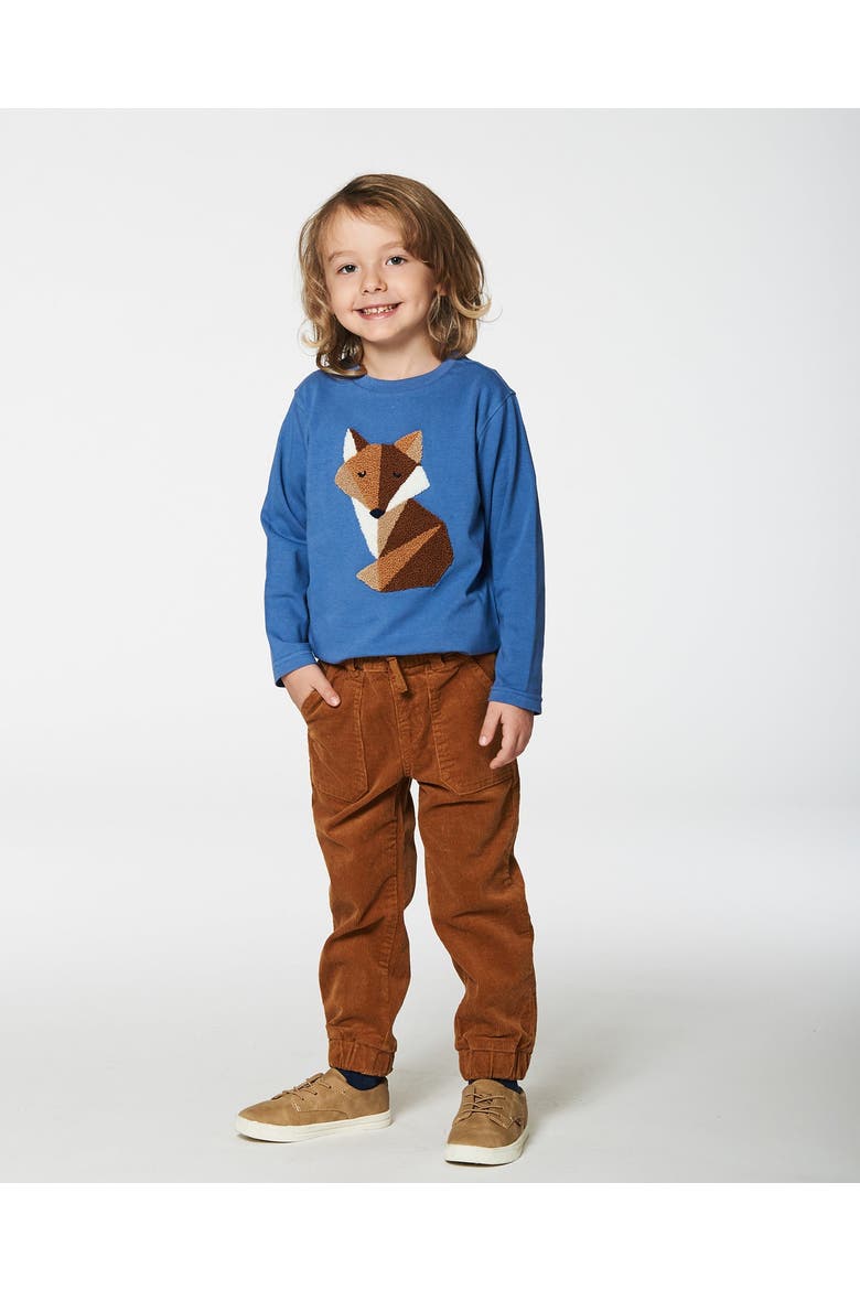 Little Boy's T-Shirt With Applique Blue, Alternate, color, Moonlight Blue