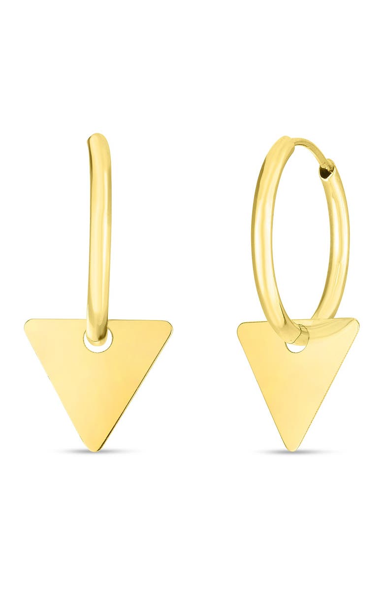 KARAT RUSH Triangle Drop Huggie Hoop Earrings, Main, color,