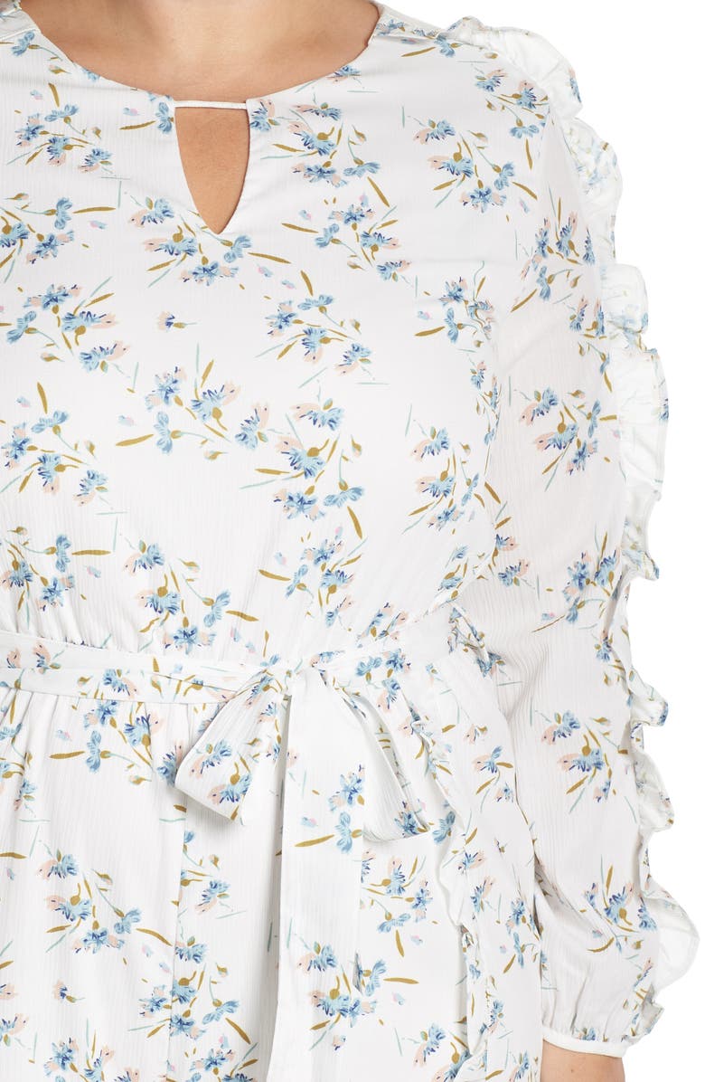 Glamorous Floral Ruffle Romper, Alternate, color,