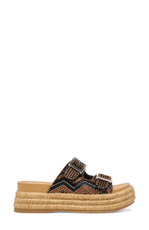 Dolce Vita Wixie Beaded Strap Platform Sandal In Black Multi Beads