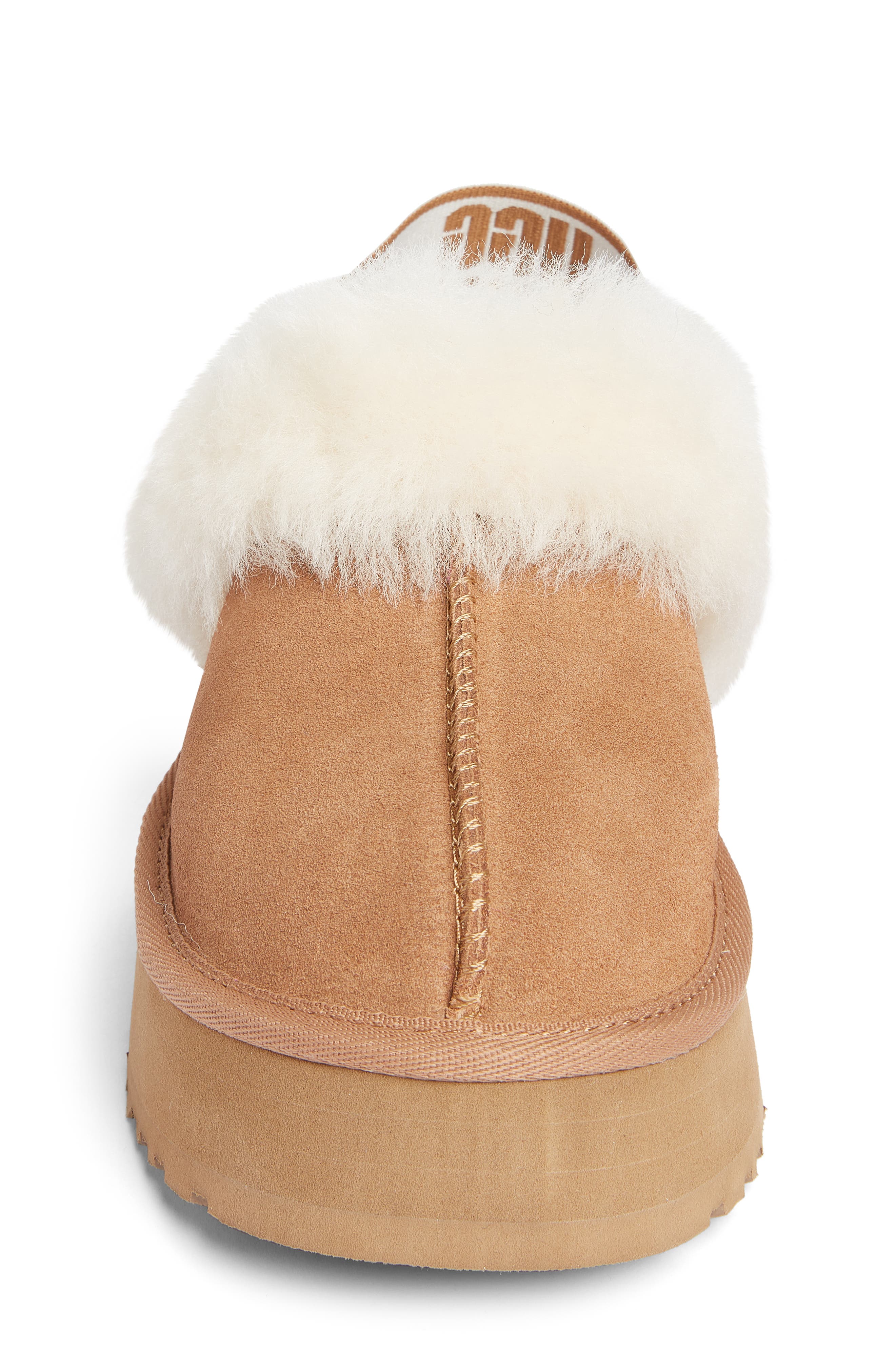 UGG<sup>®</sup> Kids' Funkette Genuine Shearling Slipper, Alternate, color, Chestnut
