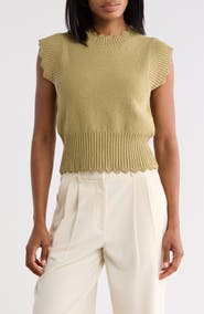 ELIE ELIE TAHARI Scallop Edge Sweater