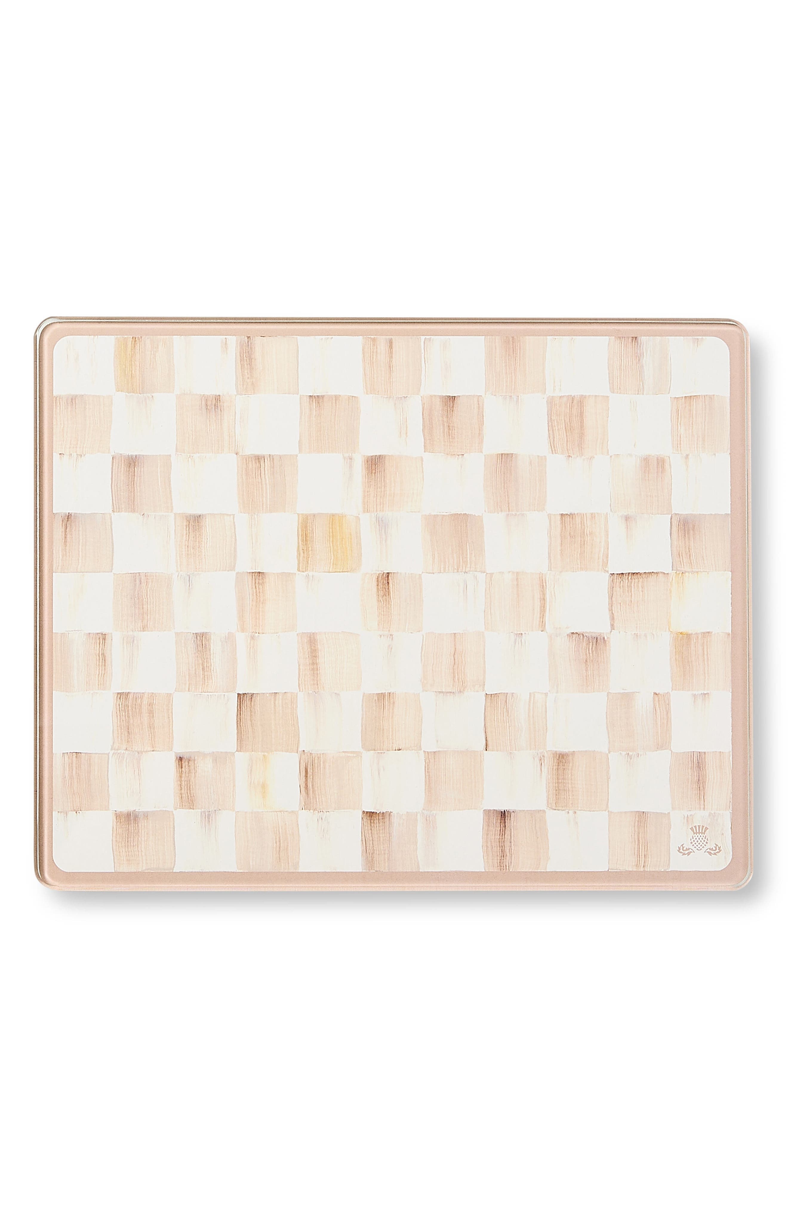 MacKenzie-Childs Mocha Check Cutting Board - Thumbnail 3