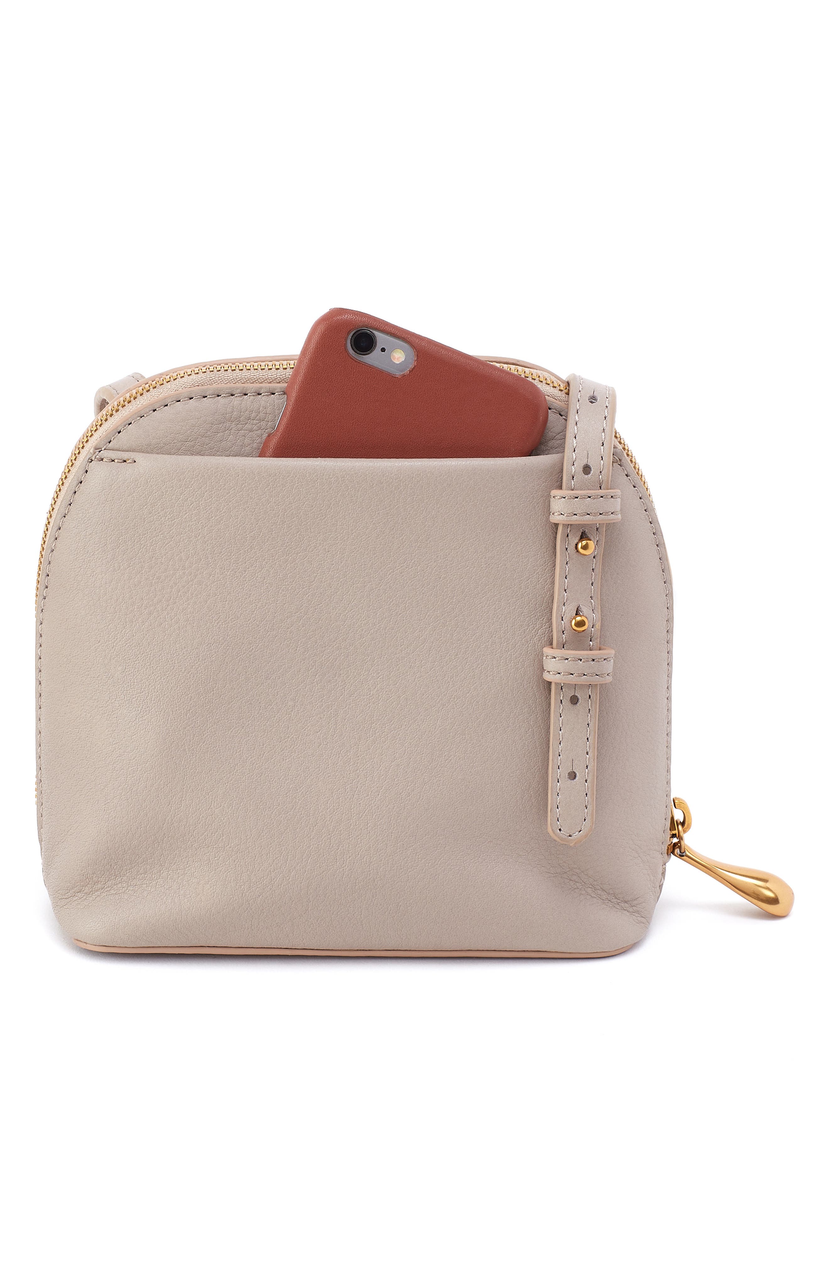 HOBO Nash Calfskin Leather Crossbody Bag, Alternate, color, Taupe