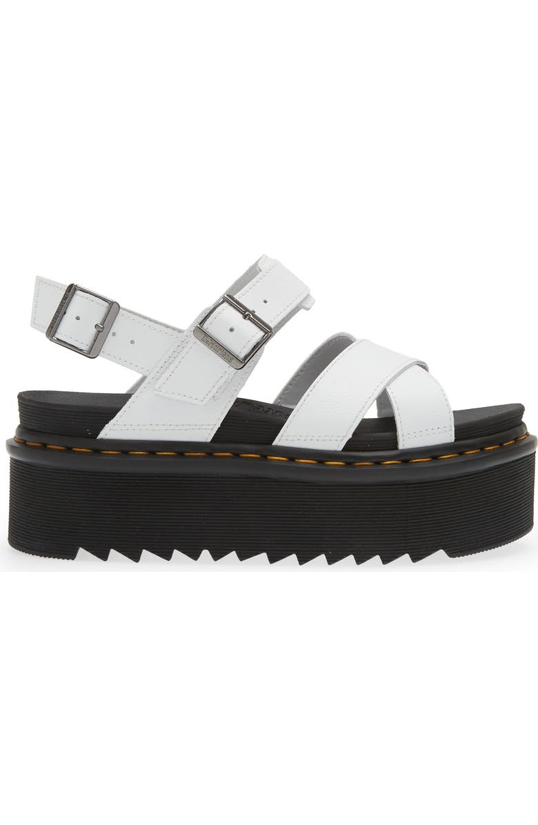 Dr. Martens Voss II Quad Strappy Platform Sandal, Alternate, color, White Athena
