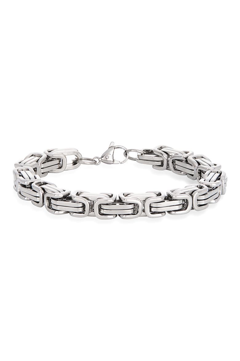 Interlock Chain Bracelet, Main, color, STAINLESS