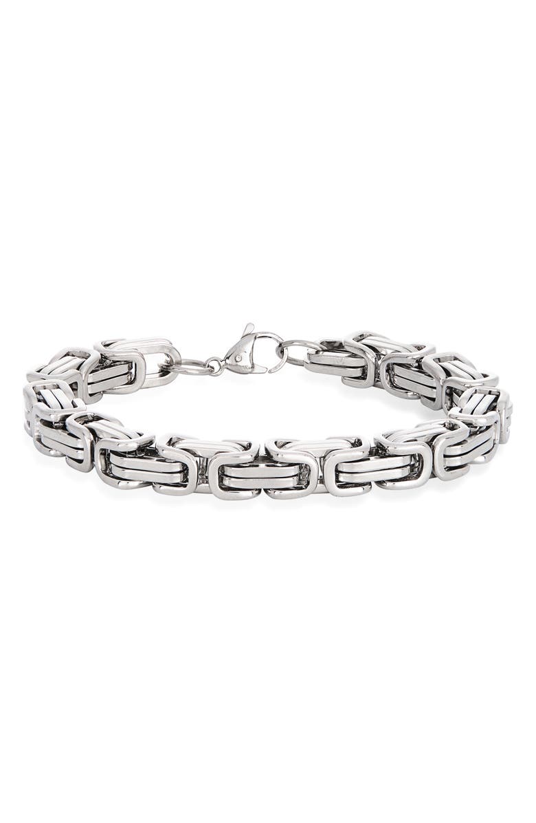 NORDSTROM RACK Interlock Chain Bracelet, Main, color, Stainless