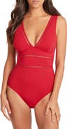 Sea Level Spliced Plunge One-Piece