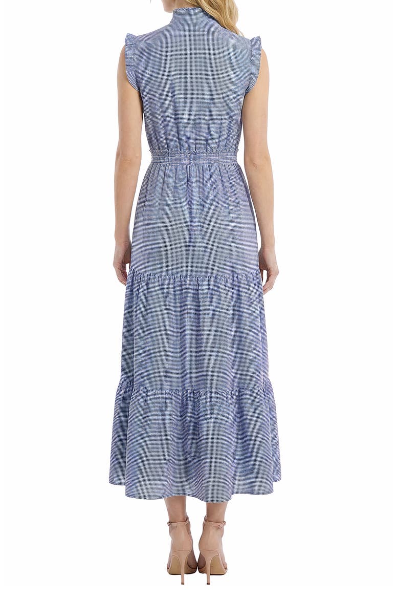 Ruffle Tiered Maxi Sundress, Alternate, color, BLUE/ CREAM