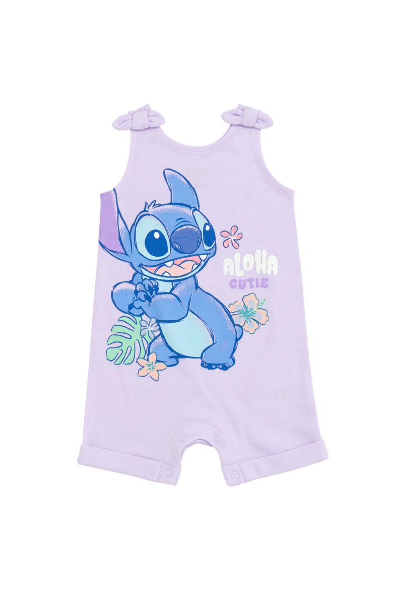Sleeveless Romper and Headband Set, Alternate, color, Stitch Lavender