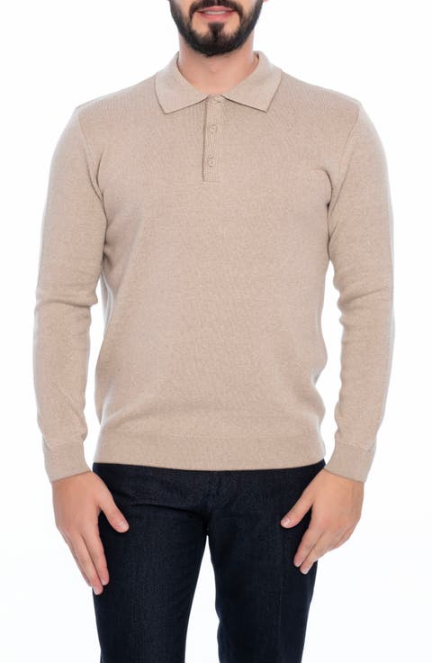 Long Sleeve Cotton Polo