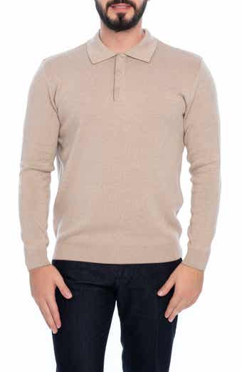 VELLAPAIS Long Sleeve Cotton Polo