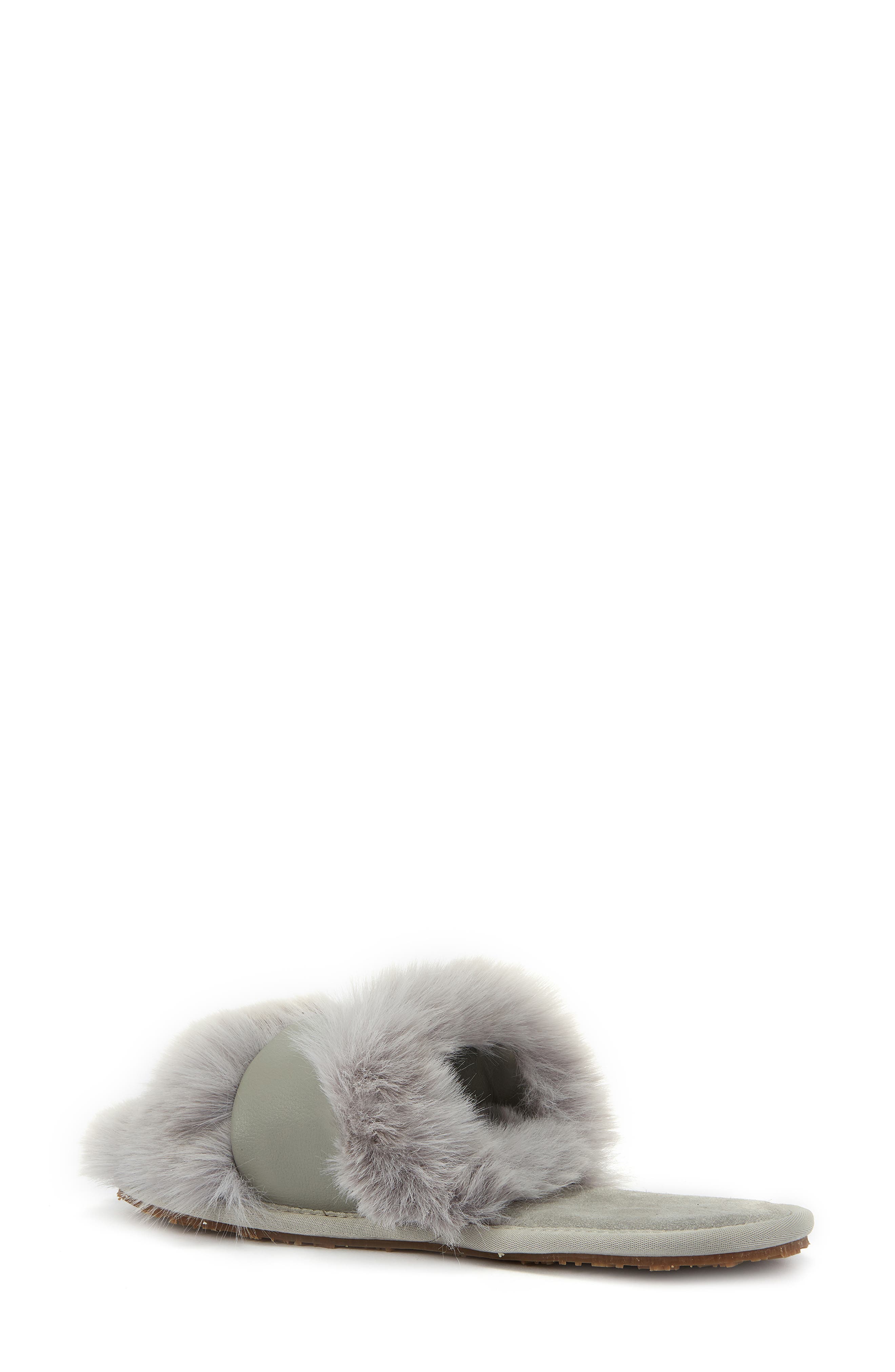 Australia Luxe Collective Muchas Luxe Genuine Shearling Slide Slipper, Alternate, color, Ice Gray
