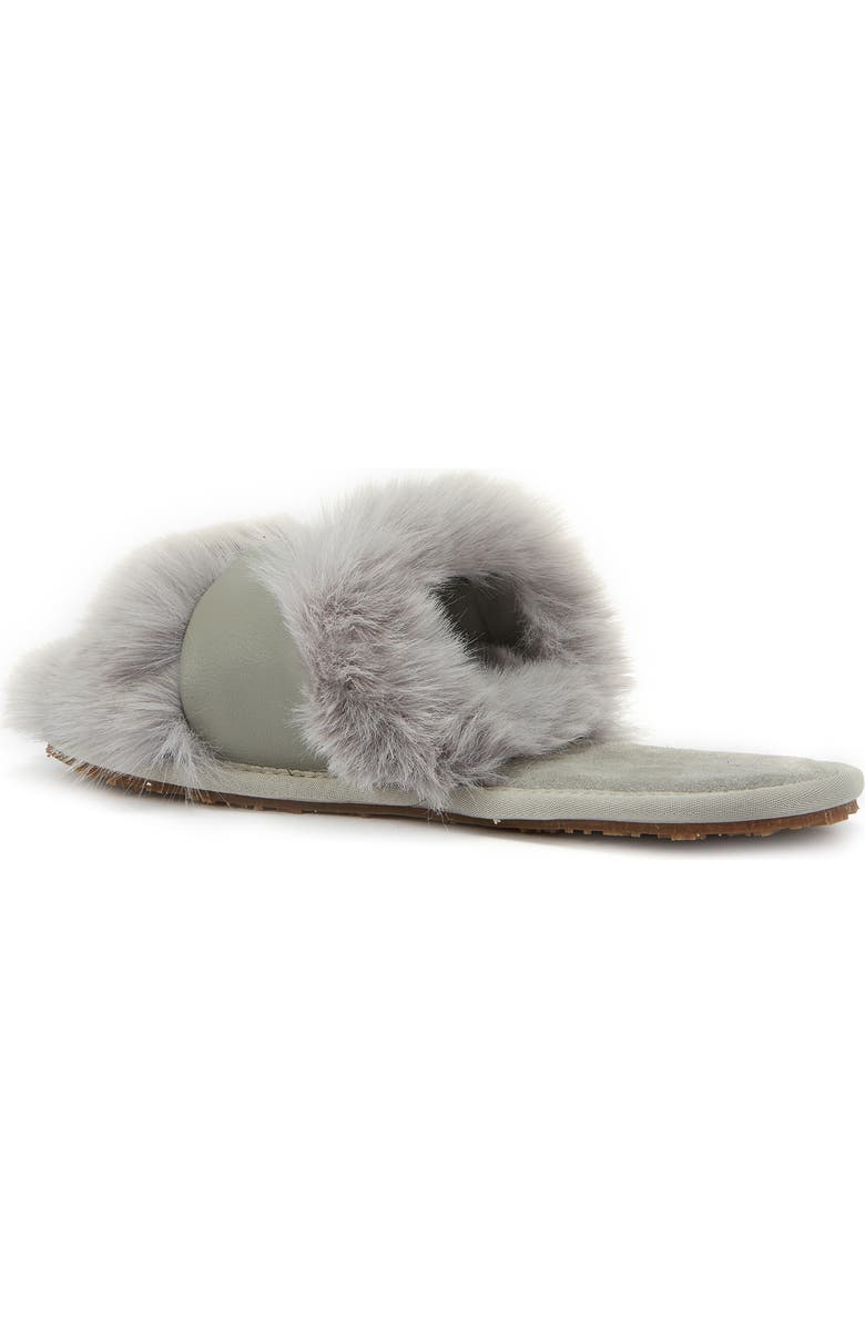 Australia Luxe Collective Muchas Luxe Genuine Shearling Slide Slipper, Alternate, color, Ice Gray