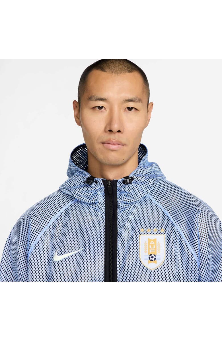 Nike Men's Nike Light Blue Uruguay National Team 2026 Anthem Mesh Dri-FIT Full-Zip Hooded Jacket, Alternate, color, Light Blue