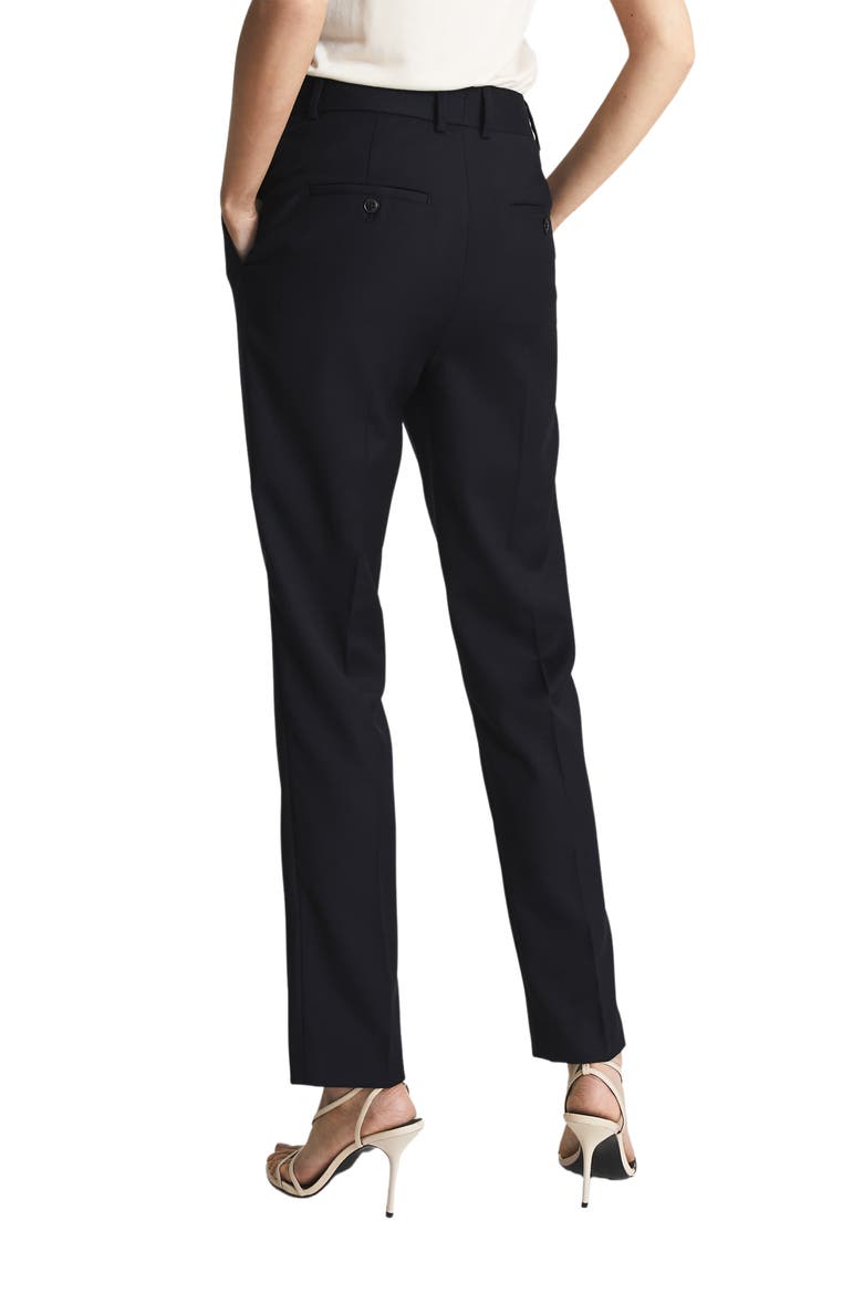 Haisley High Waist Wool Blend Pants, Alternate, color, NAVY