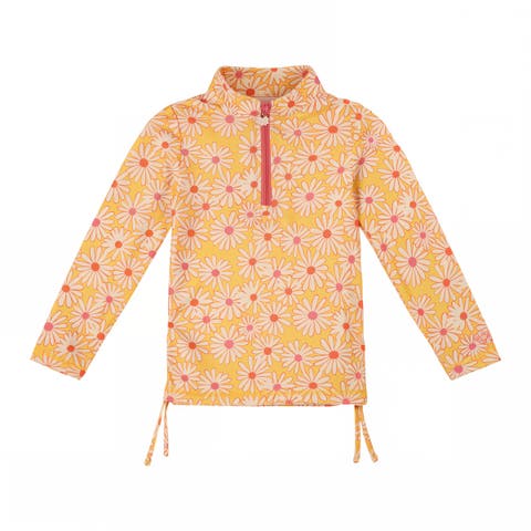 Half Zip Ruched Sun & Swim Shirt (Toddler, Little Kid, Big Kid)