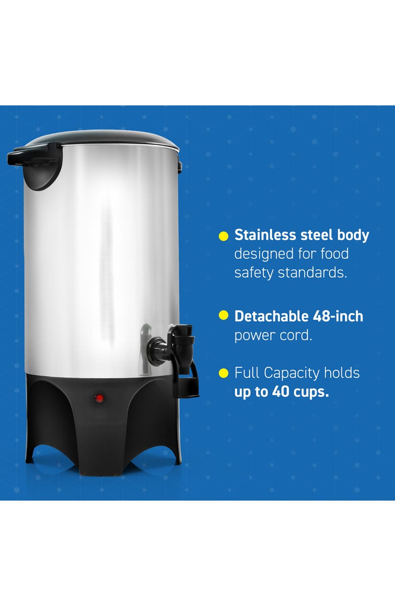 Elite Cuisine 40 Cup Coffee Maker Urn, Alternate, color, 