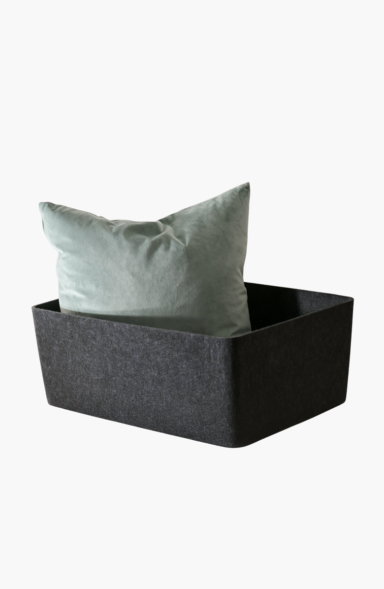 SortJoy The Sculpted Bin - XL with Lid, Alternate, color, Carbon