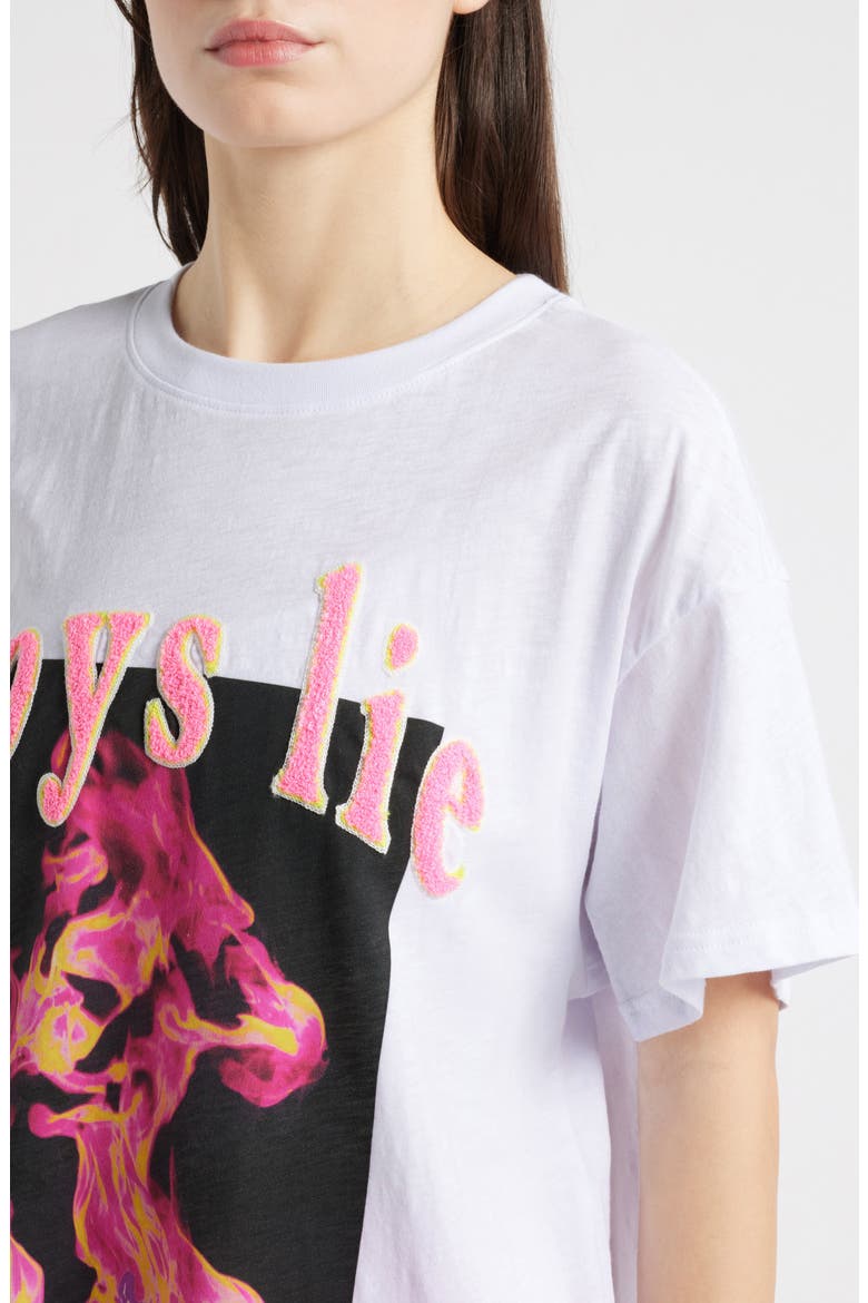 Electric Love V2 Boyfriend Graphic T-Shirt, Alternate, color, WHITE