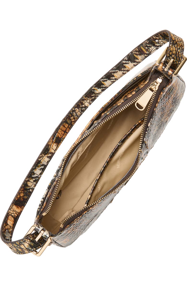 Brahmin Kyrie Croc Embossed Leather Shoulder Bag, Alternate, color,