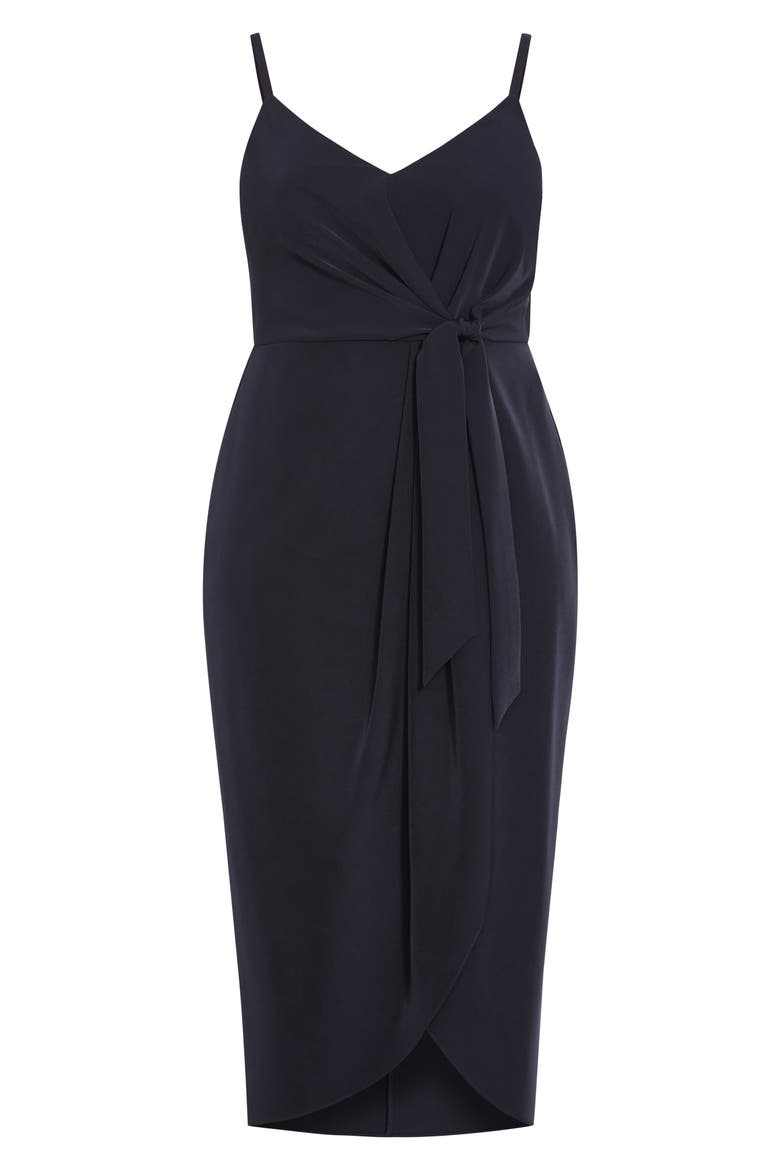 Love Affair Faux Wrap Dress, Alternate, color, DARK NAVY