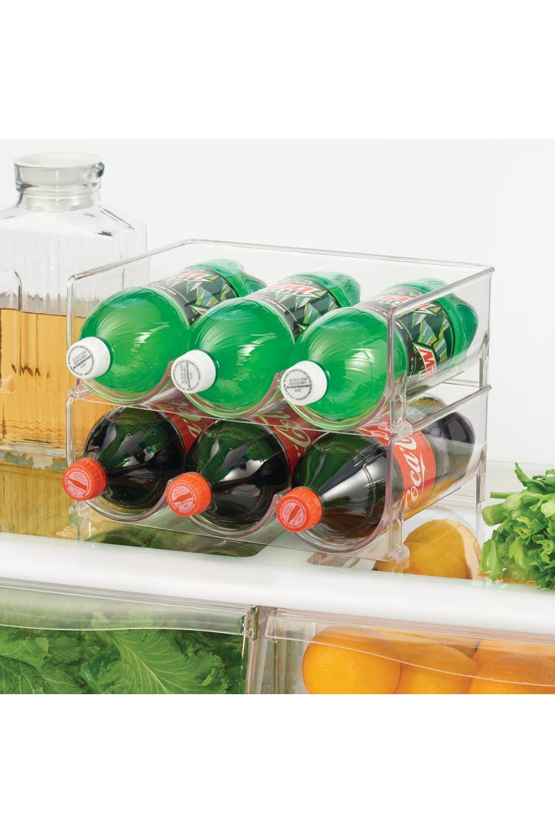 Stackable 3-Section Bottle Holder - Clear - Made in USA, Alternate, color, Clear
