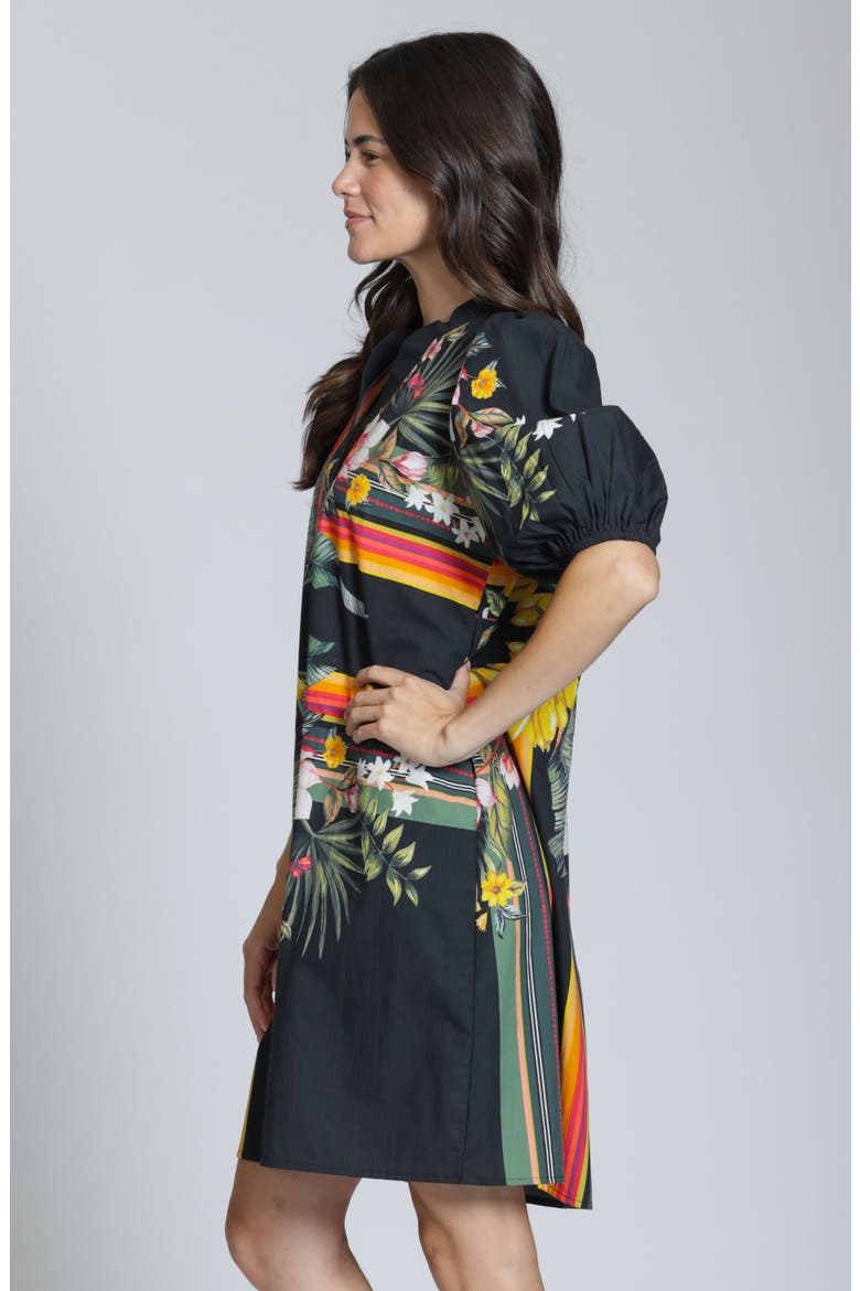 Puff Sleeve Minidress, Alternate, color, YELLOW MULTI