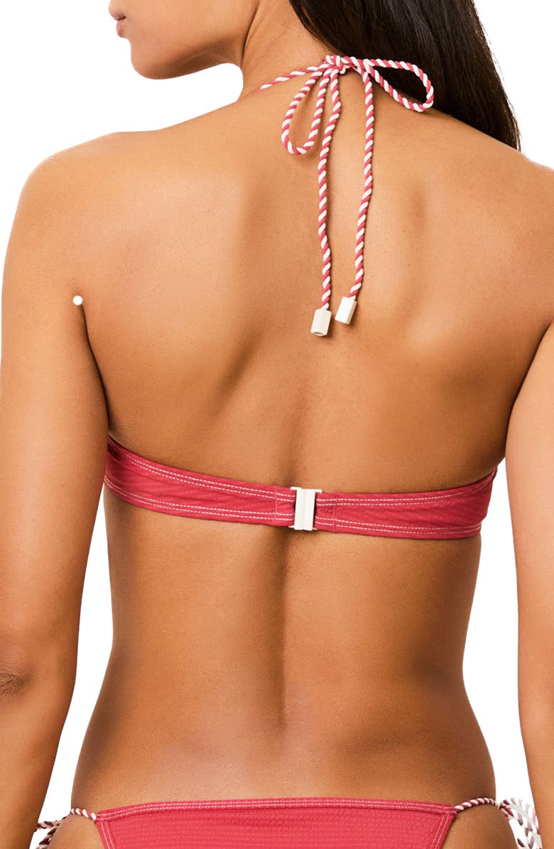 Solid & Striped Harlow Rope Strap Underwire BIkini Top, Alternate, color, Rooftop Red