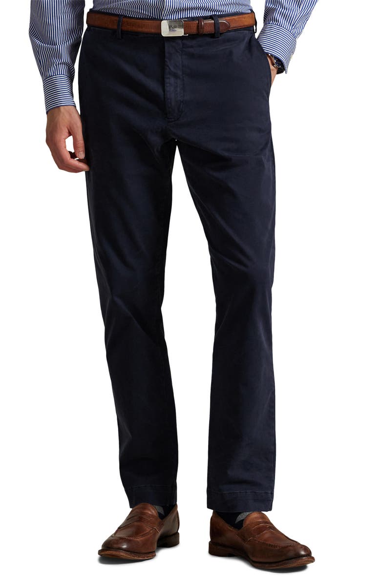 Polo Ralph Lauren Jarrett Slim Fit Sateen Pants, Main, color, Aviator Navy