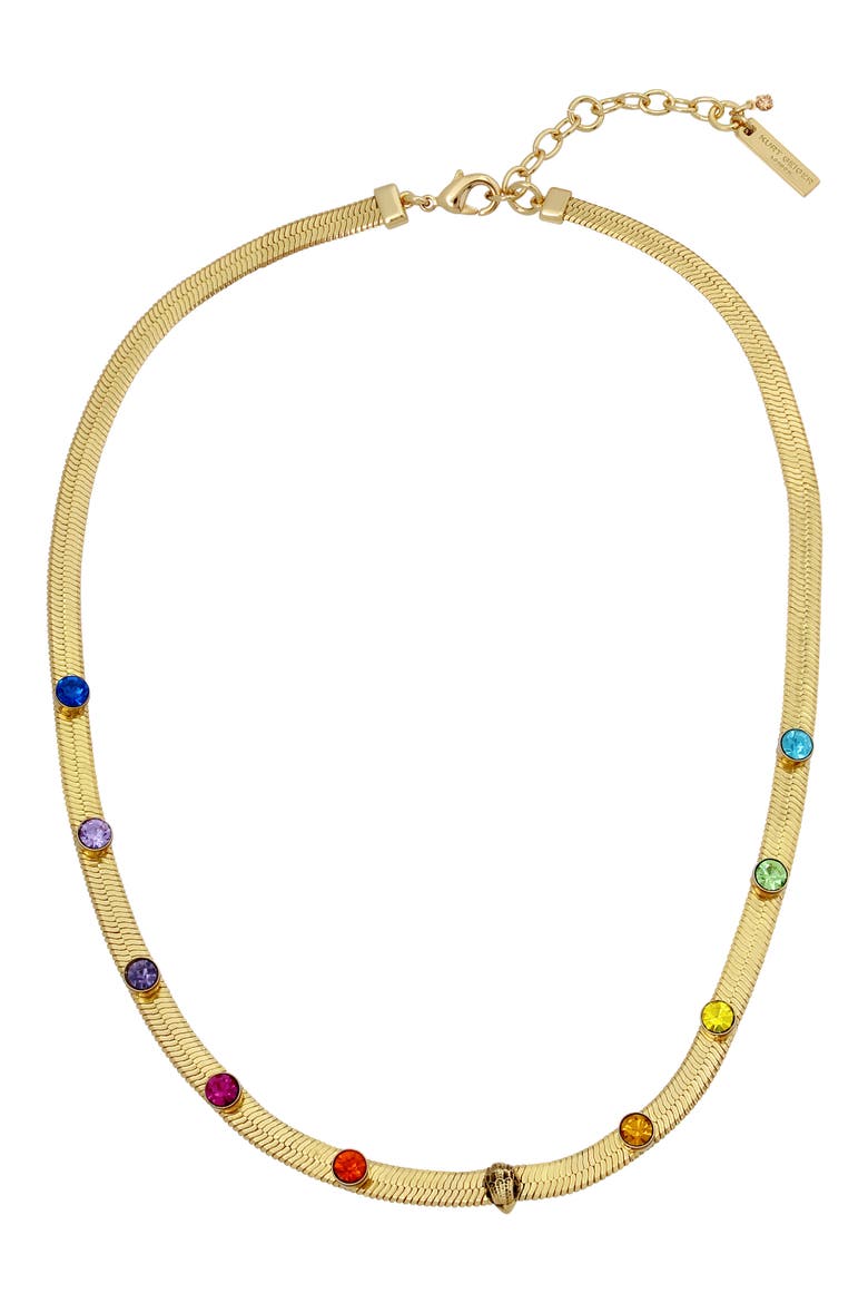 Crystal Station Snake Chain Necklace, Main, color, MULTI