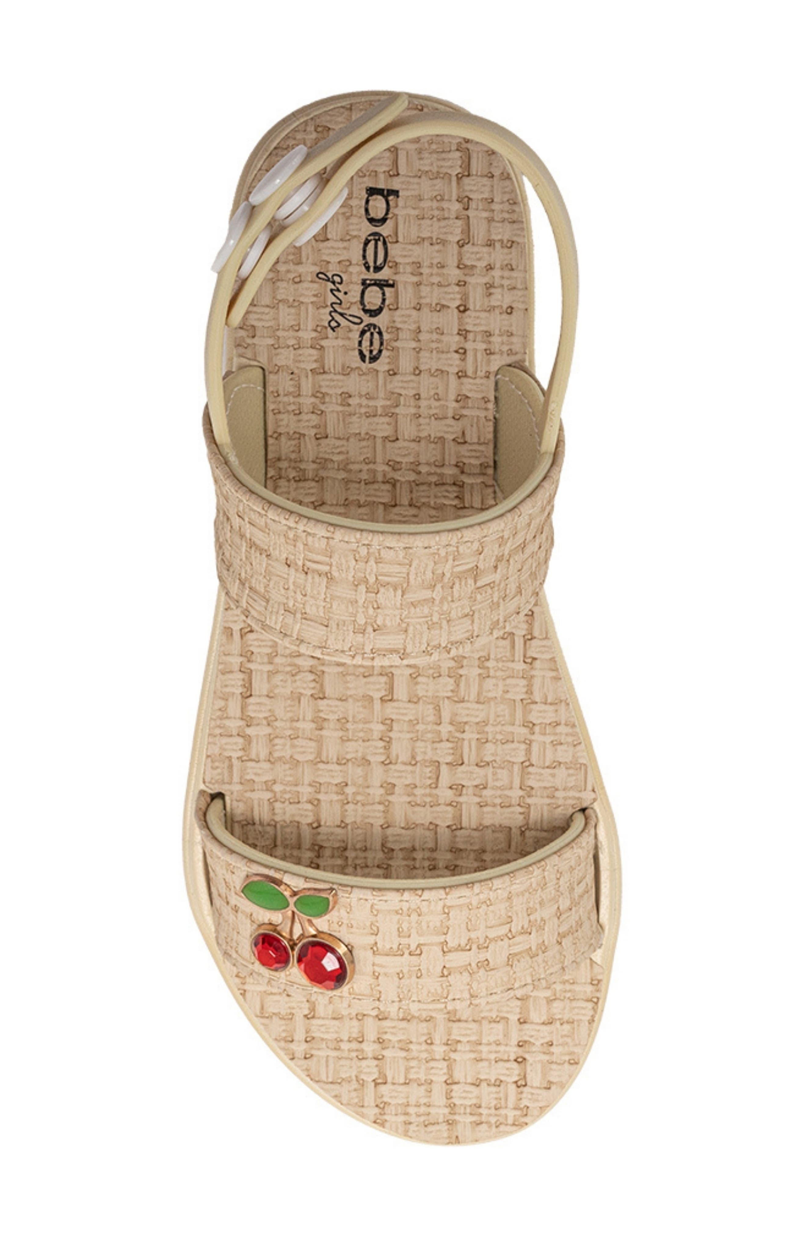 bebe Macey Cherry Sandal, Alternate, color, Tan