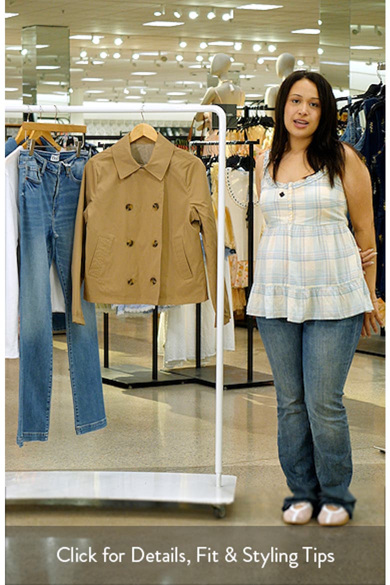 Reversible Crop Double Breasted Rain Jacket video