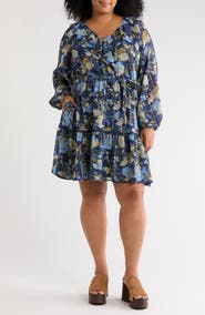Melrose and Market Long Sleeve Ruffle Minidress