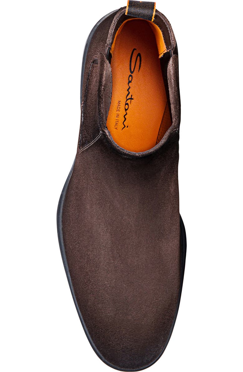 Santoni Easy Chelsea Boot, Alternate, color, Dark Brown