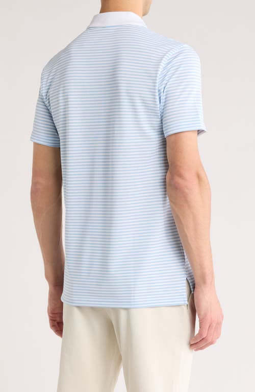 Brooks Brothers Feeder Stripe Performance Knit Polo In Blue/white