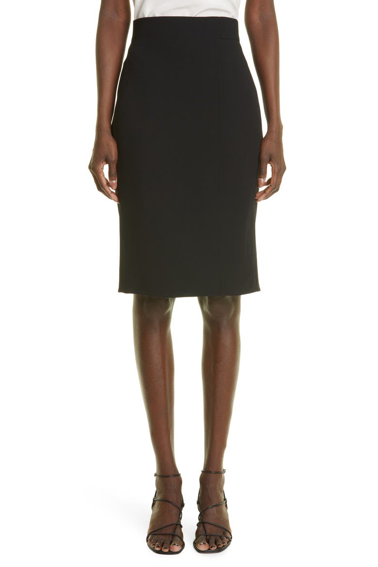 Wool Blend Pencil Skirt, Main, color, 009-BLACK