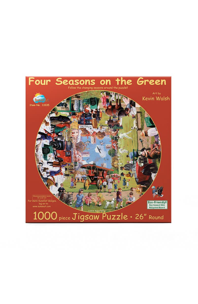 Sunsout Four Seasons on the Green 1000 piece Jigsaw Puzzle for Adults Round, Alternate, color, Multicolor