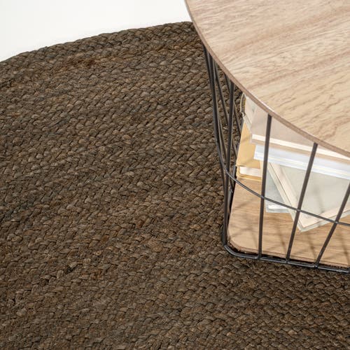 Jonathan Y Zara Braided Coastal Cottage Round Jute Round Area Rug In Brown