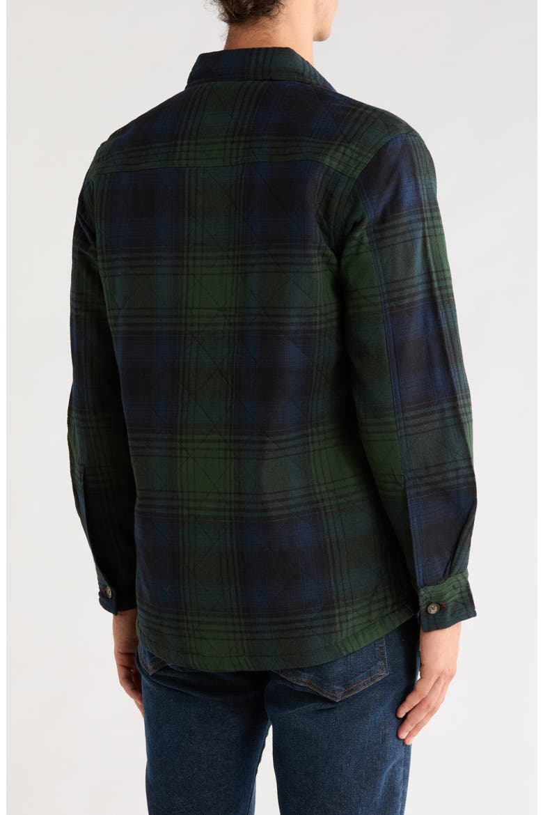 Quilted Herringbone Shirt Jacket, Alternate, color, NAVY MIX