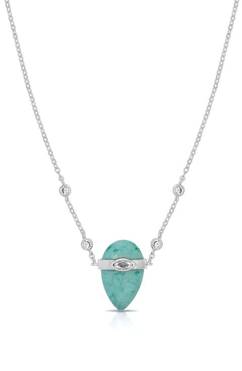 Turquoise & Cubic Zirconia Solstice Necklace