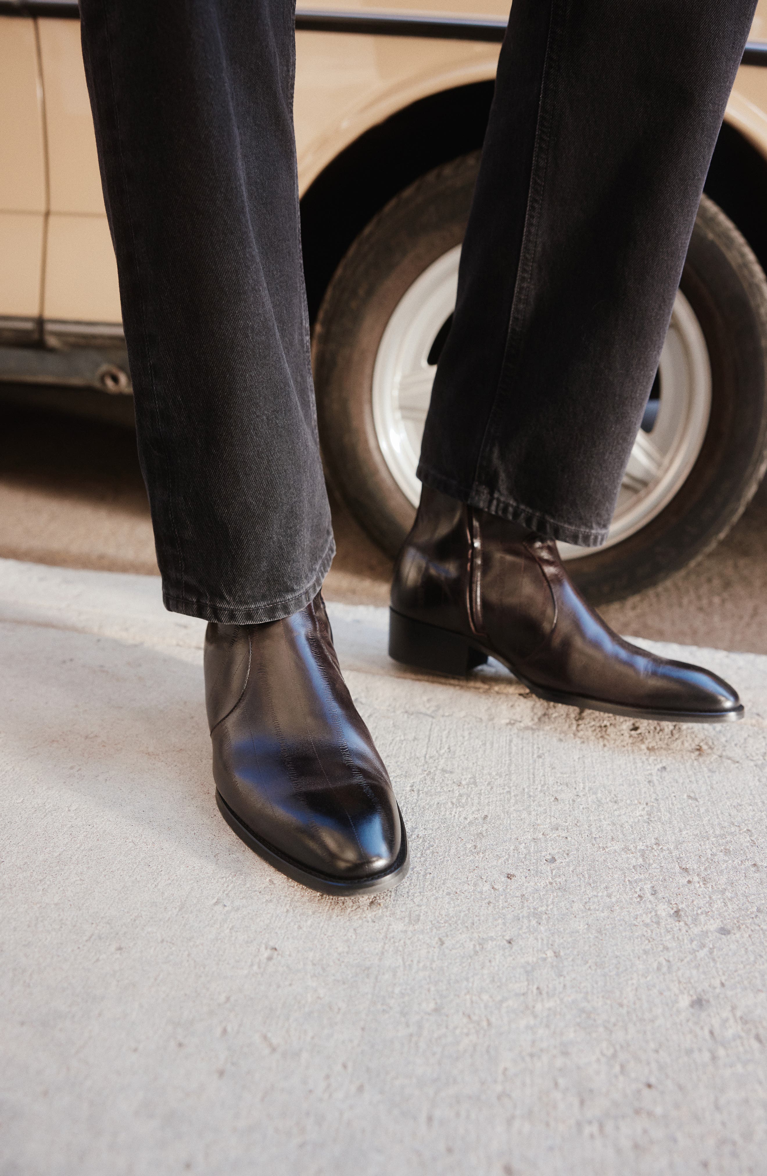 Chander Leather Boot, Alternate, color, DARK BROWN