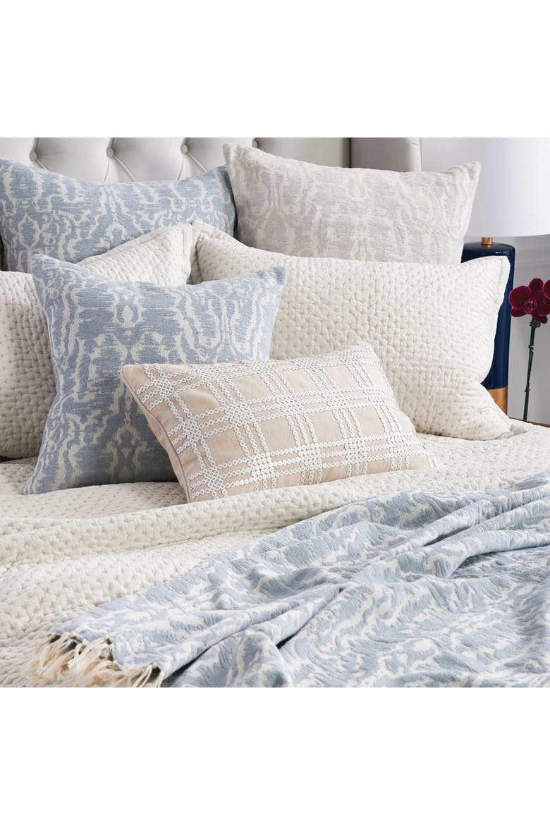 Noelle Fog 50" x 70" Fringe Throw Blanket, Alternate, color, Blue