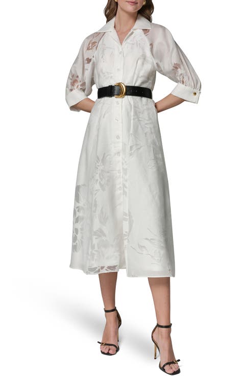 Floral Cutout Shirtdress