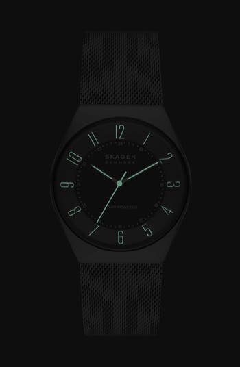 Skagen Grenen Solar Powered Mesh Strap Watch, 37mm | Nordstrom