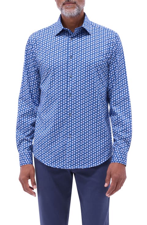 Jimmy OoohCotton® Geo Print Button-Up Shirt